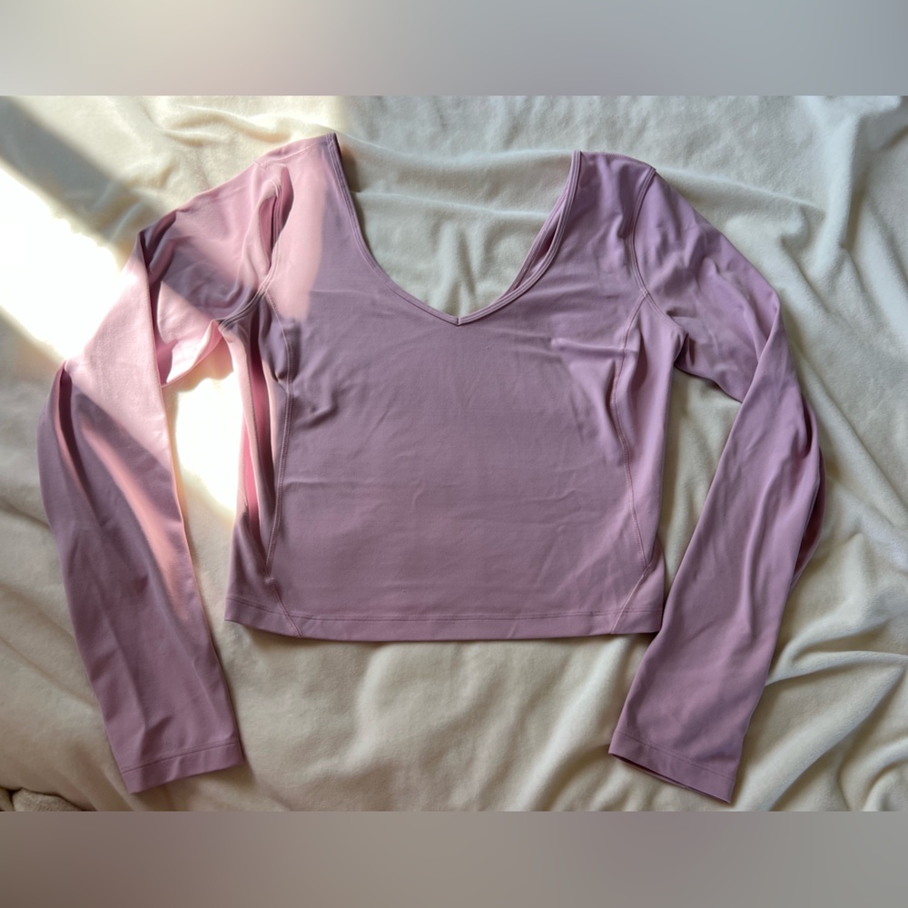 Lululemon Align Dusty Pink V-Neck Long Sleeve Top